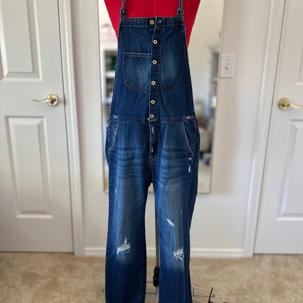 Zara Blue Denim overall XS